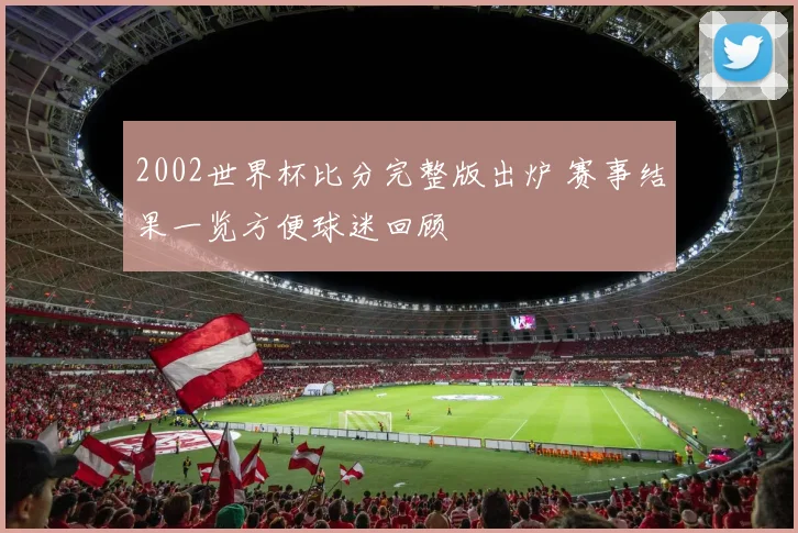 2002世界杯比分完整版出炉 赛事结果一览方便球迷回顾