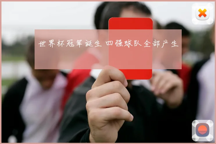 世界杯冠军诞生 四强球队全部产生